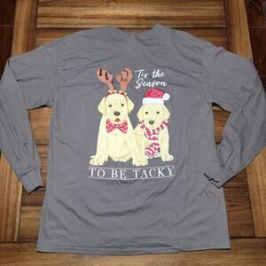 Girlie Girl Originals LS Christmas Tee "Tis The Season To Be Tacky" - Size Large